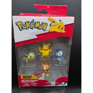Pokémon Battle Ready Multi-Figure Pack With Pikachu Turtwig Chimchar Piplup Figu